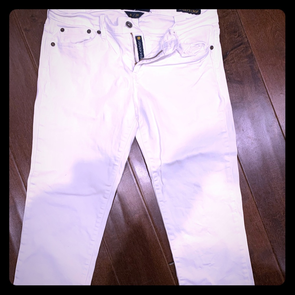 Lucky Brand White Crop Jeans